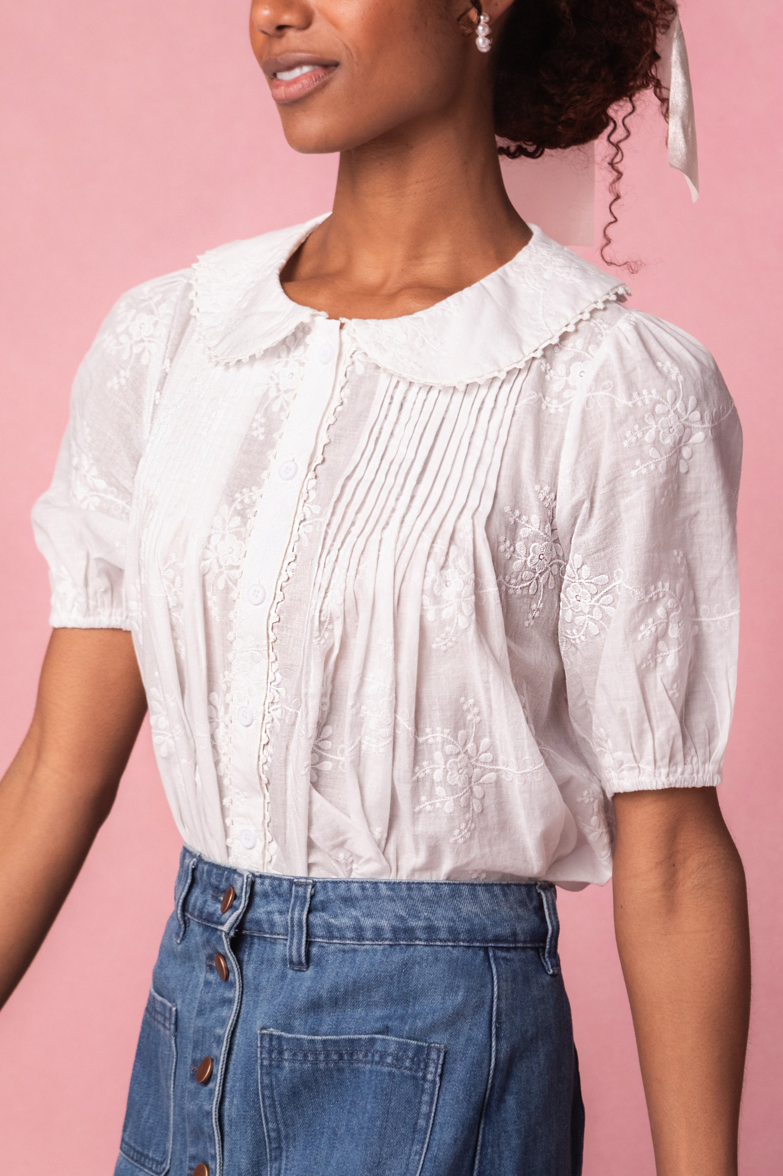 Betty Blouse in White