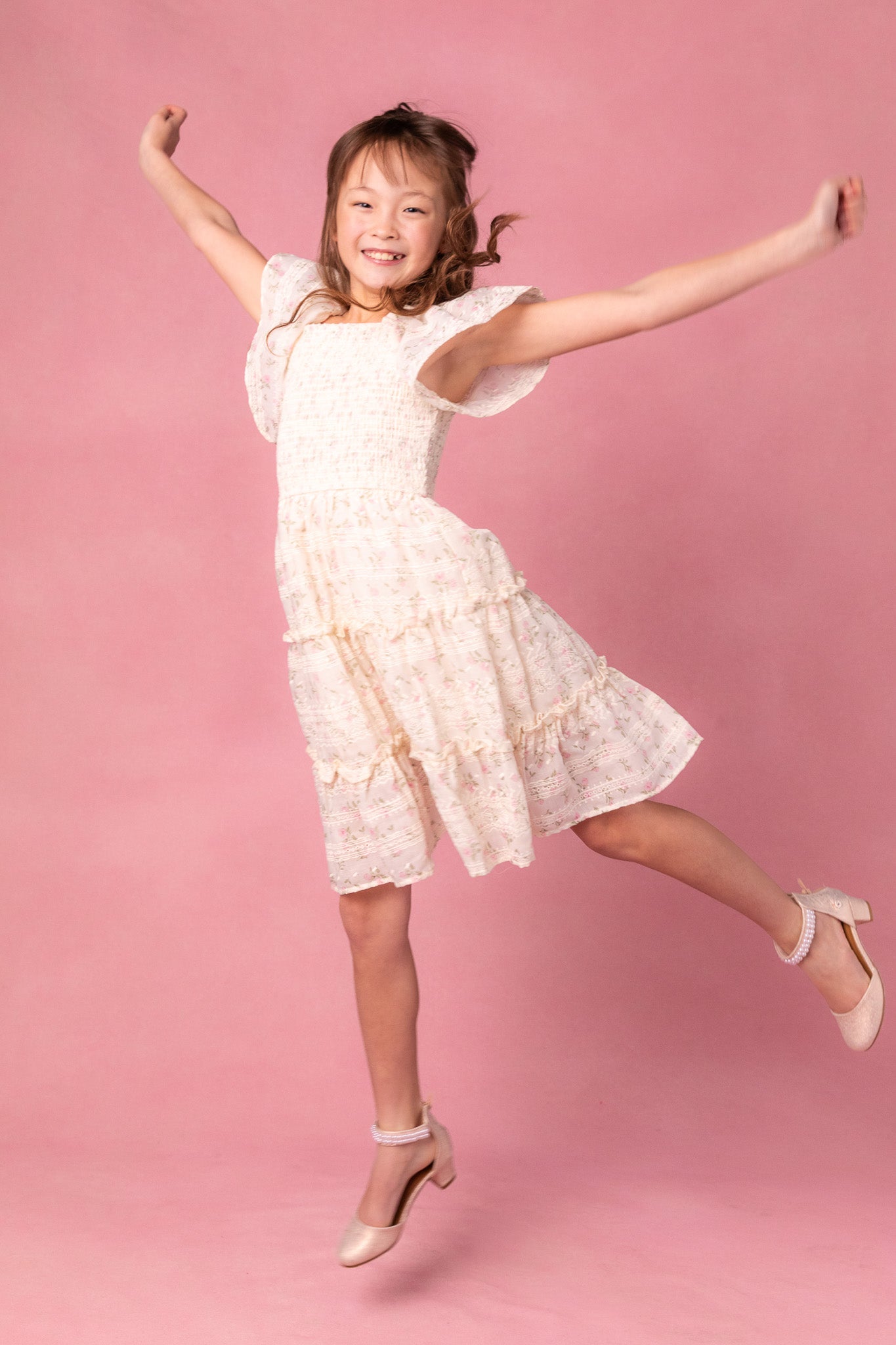 Mini Madison Dress in Eyelet Floral