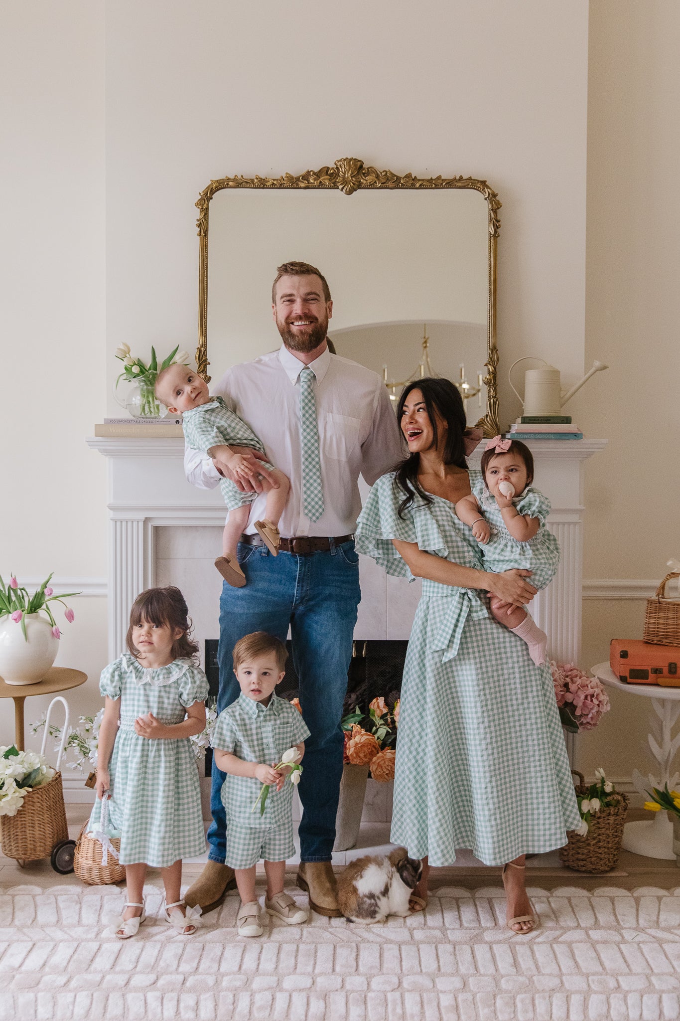 Mens Max Tie in Mint Gingham