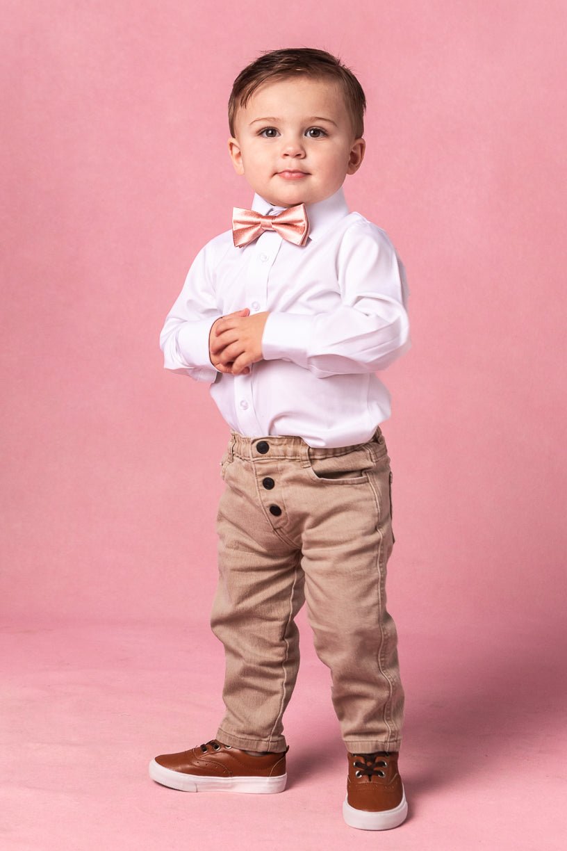 Baby Boys Henry Bow Tie in Apricot Crush