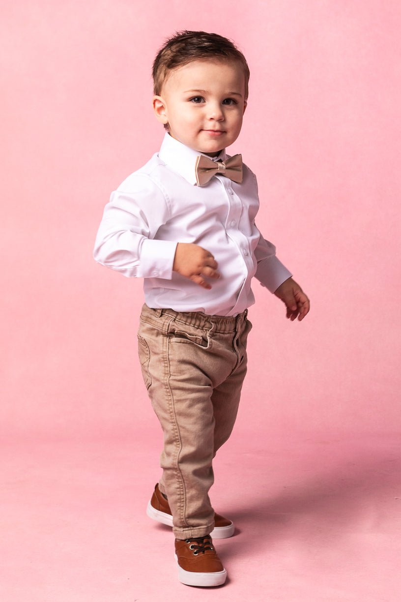 Baby Boys Henry Bow Tie in Champagne