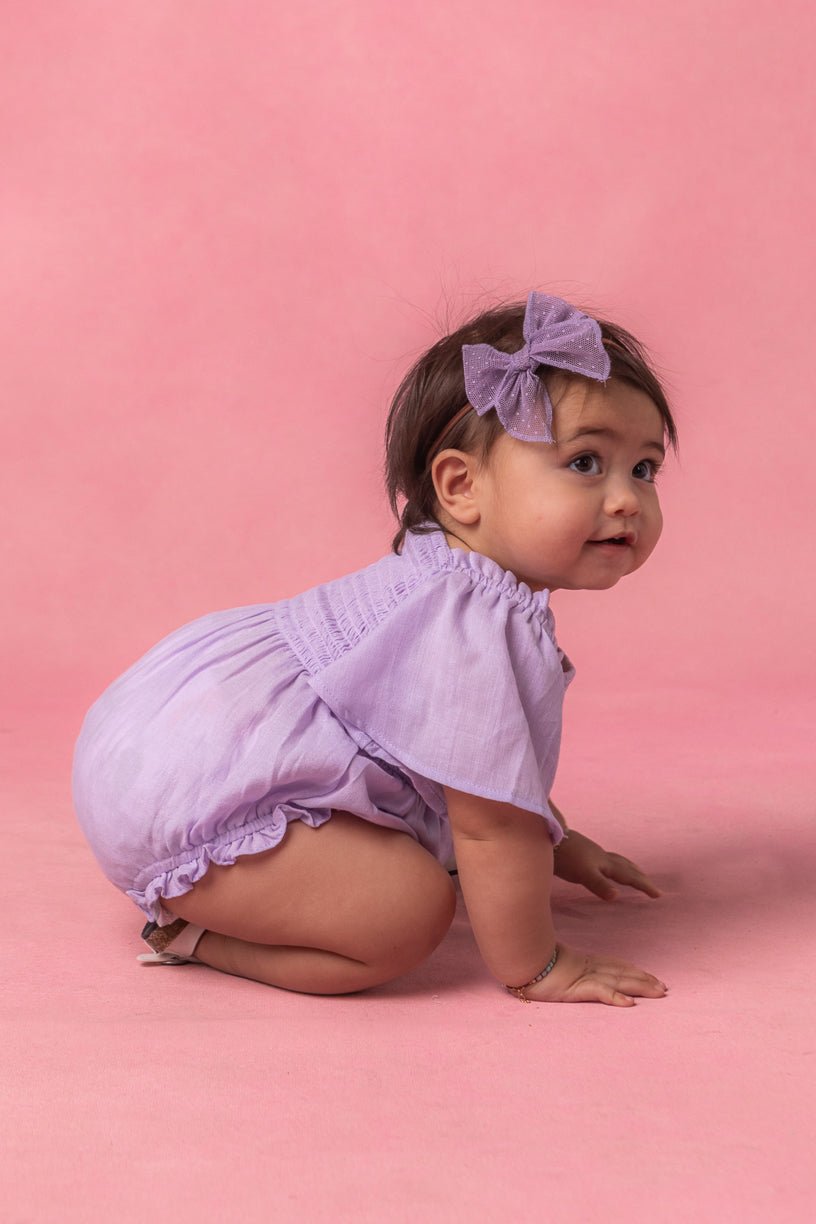 Baby Lennon Romper in Lavender