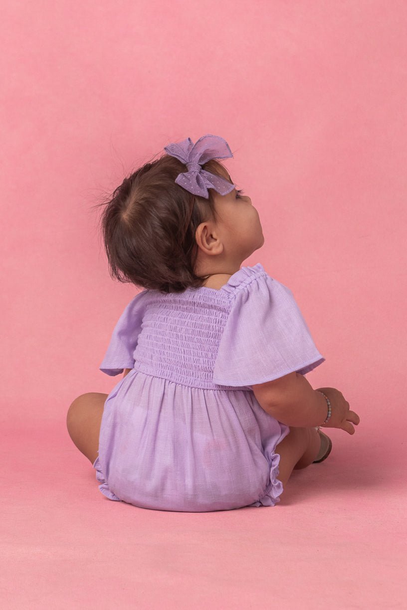 Baby Lennon Romper in Lavender