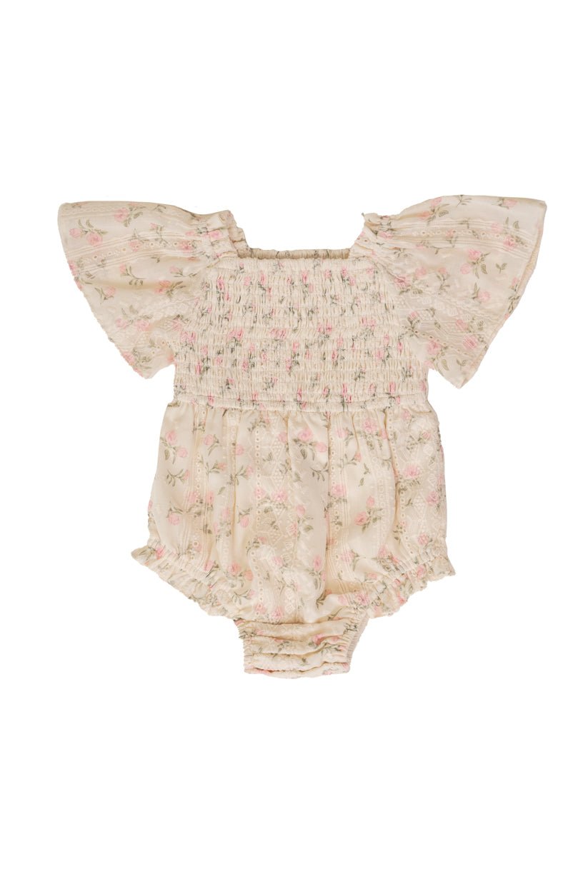 Baby Madison Romper in Eyelet Floral