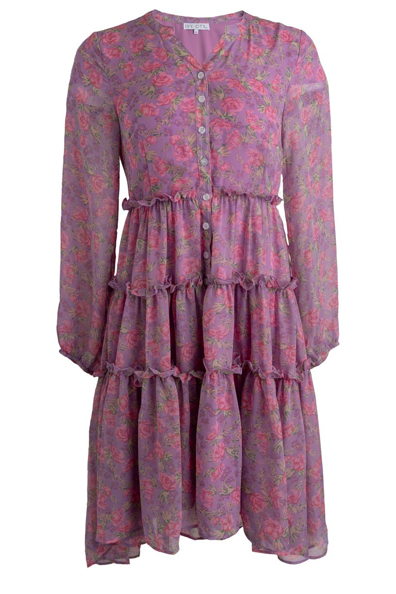 Lydia Dress in Pink Floral