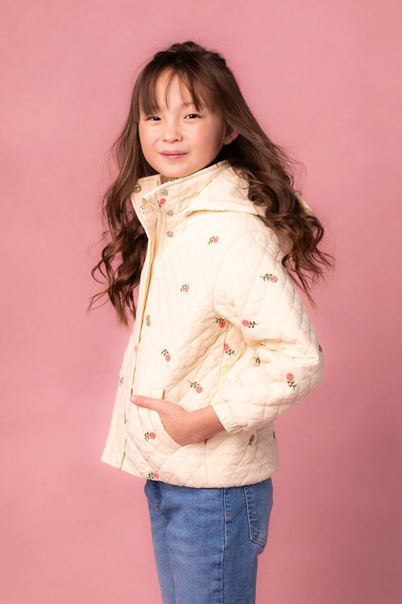 Mini Quilted Jacket in Delicate Zinnia