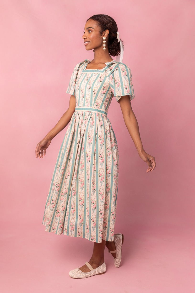 Sonnet Midi Dress in Vintage Rose