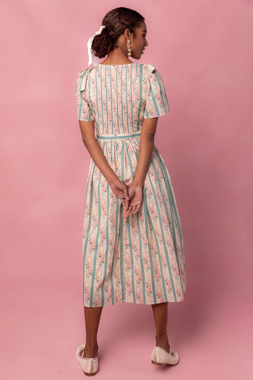 Sonnet Midi Dress in Vintage Rose