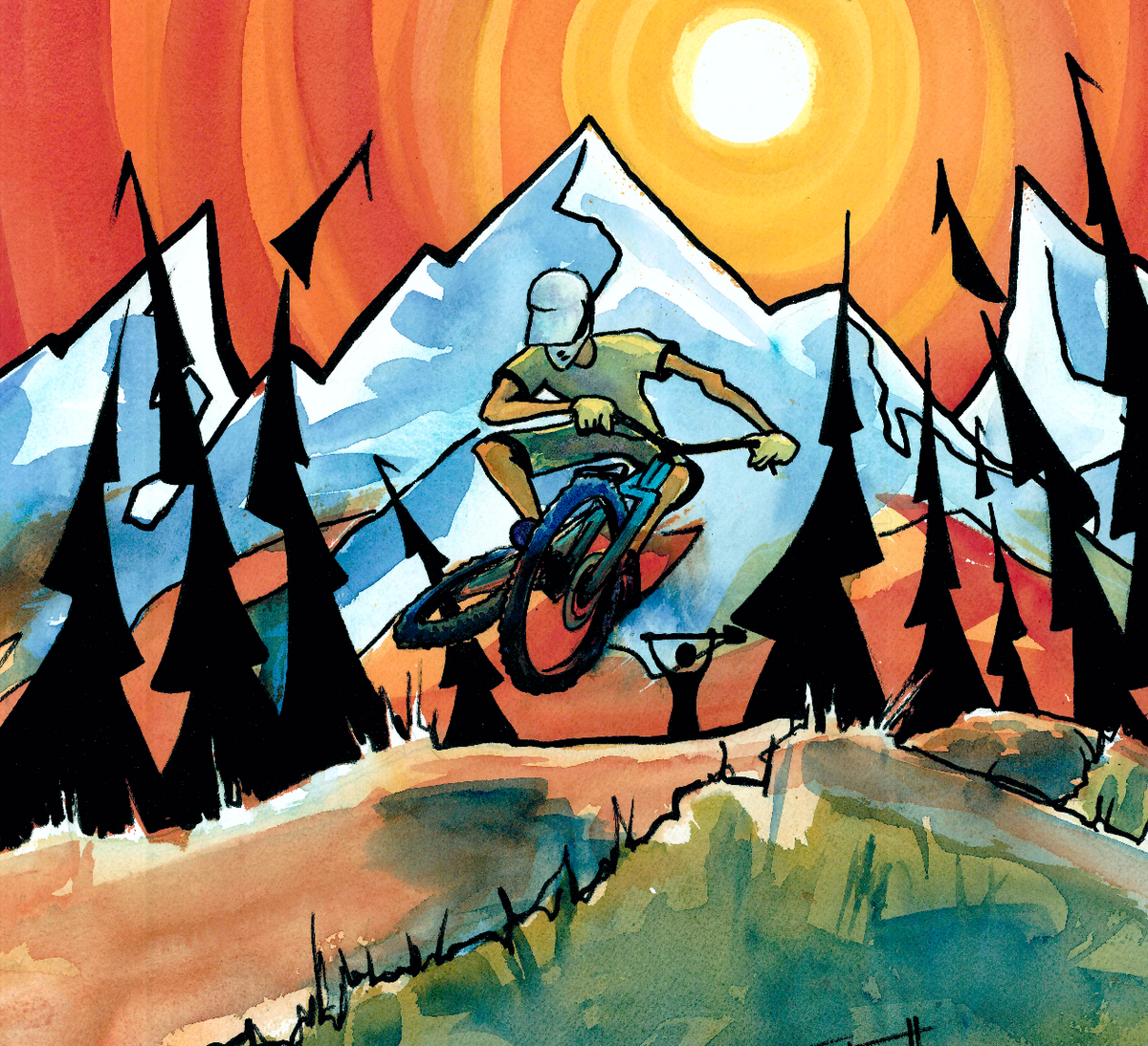 Mountain Biker print