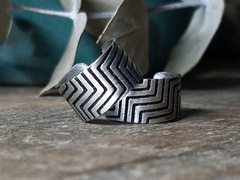 Sterling Silver Ear Cuff // Zig Zag