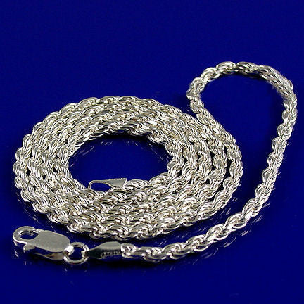 5mm Italian Triple Rope Chain 925 Sterling Silver, 16 inches