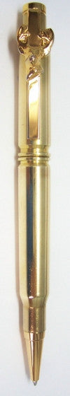 Trophy Buck Brass Bullet Ink Pen