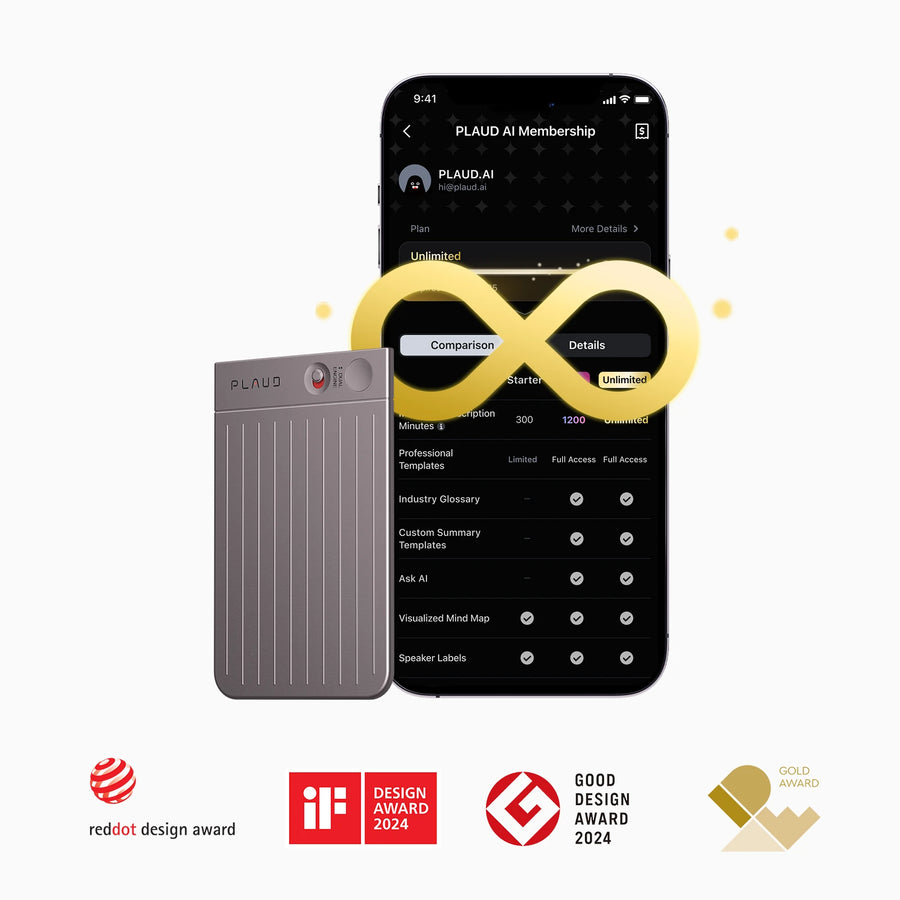 Plaud Note & AI Annual Unlimited Plan

