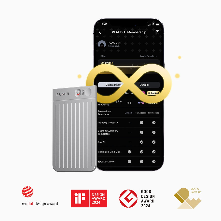 Plaud Note & AI Annual Unlimited Plan
