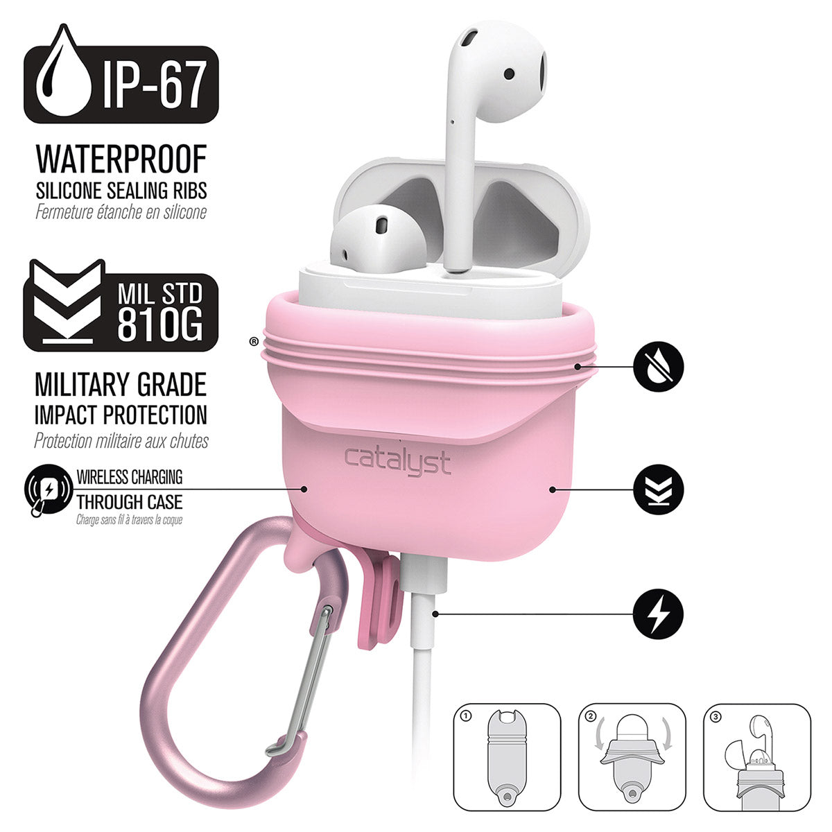 AirPods (Gen 2/1) - Waterproof Case, Special Edition + Carabiner