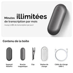 PLAUD NotePin et 2 Abonnement Annuel à l’IA Plan Annuel Illimité
