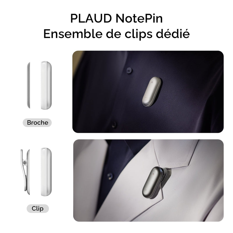 Clip & Broche Magnétique PLAUD NotePin
