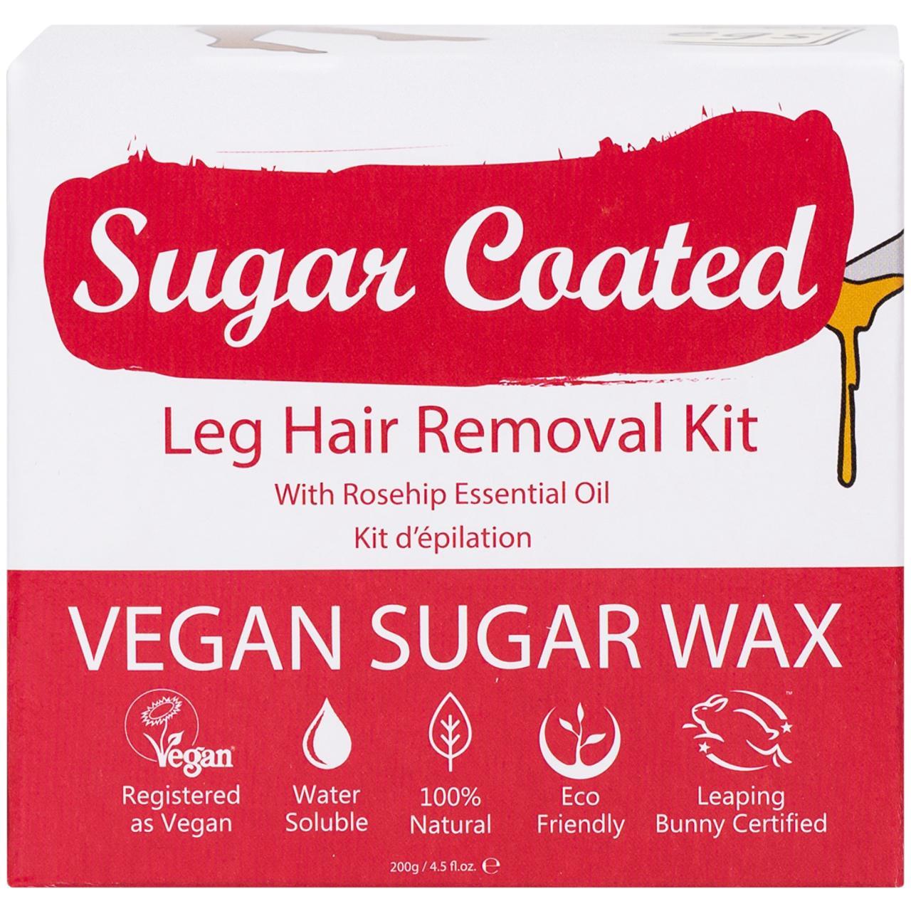 Sugar Coated Leg Hair Removal Kit With Rosehip 200ml