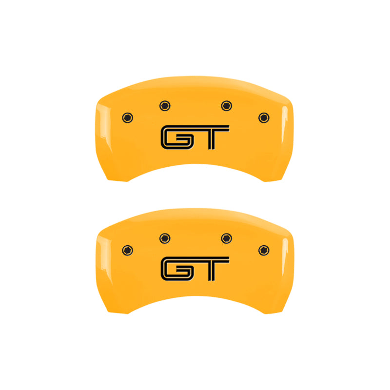 MGP Rear set 2 Caliper Covers Engraved Rear 50 Yellow finish black ch