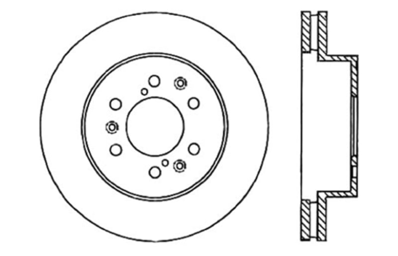 StopTech 07-11 GM Silverado 1500 Drilled Right Front Cryo Rotor