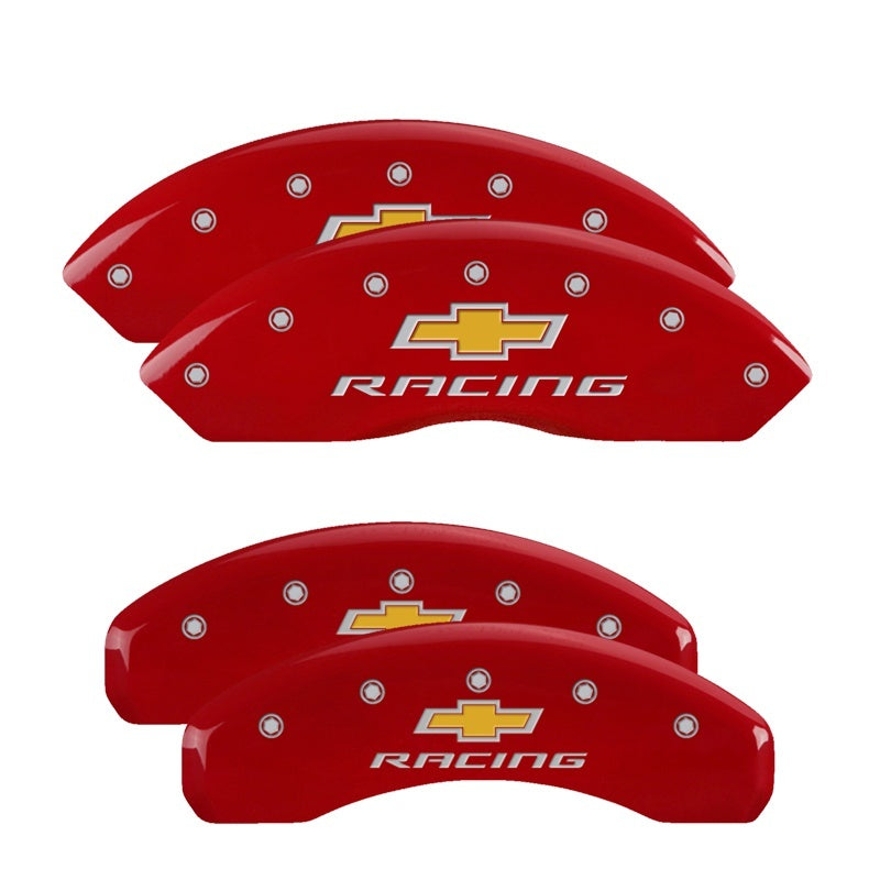 MGP 4 Caliper Covers Engraved Front & Rear MGP Red finish silver ch