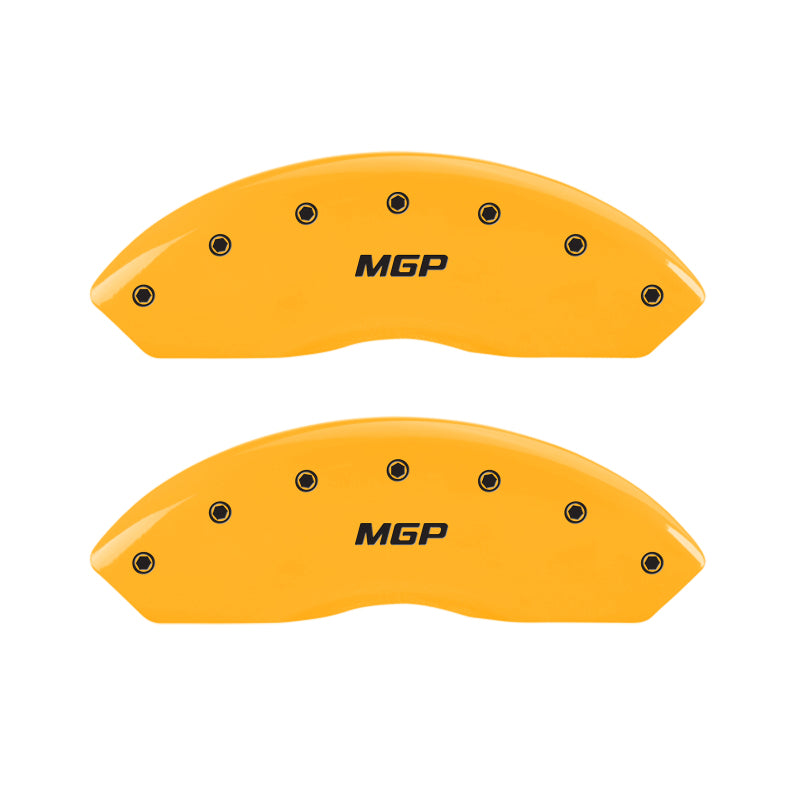 MGP 4 Caliper Covers Engraved Front & Rear MGP Yellow Finish Black Char 1998 Ford Expedition
