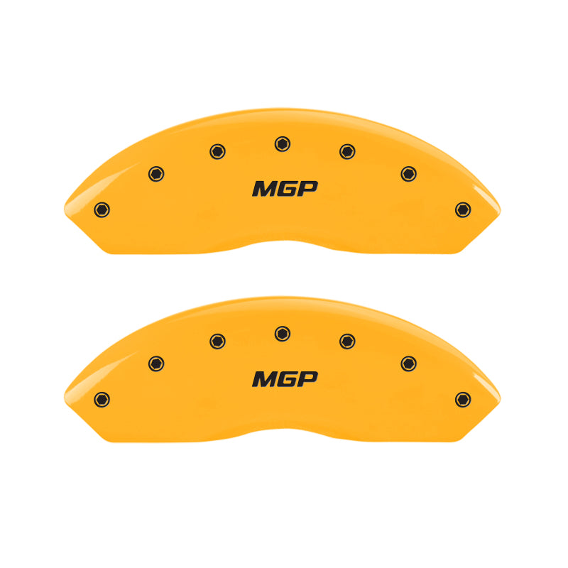 MGP 4 Caliper Covers Engraved Front & Rear MGP Yellow Finish Black Characters 2007 Saturn Sky