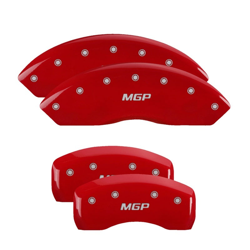 MGP 4 Caliper Covers Engraved Front & Rear MGP Red Finish Silver Char 2013 Mercedes-Benz SL550