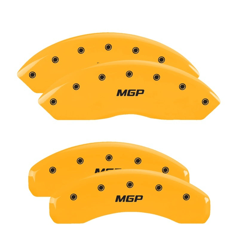 MGP 4 Caliper Covers Engraved Front & Rear MGP Yellow Finish Black Char 1998 Ford Expedition