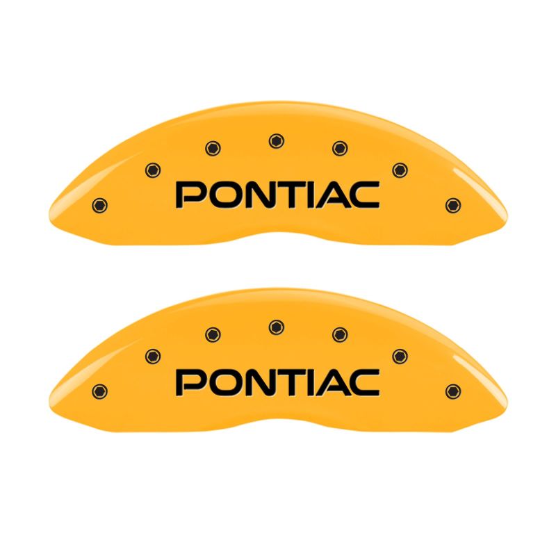 MGP 4 Caliper Covers Engraved Front Pontiac Rear Gxp Yellow Finish Blk Char 2005 Pontiac Bonneville