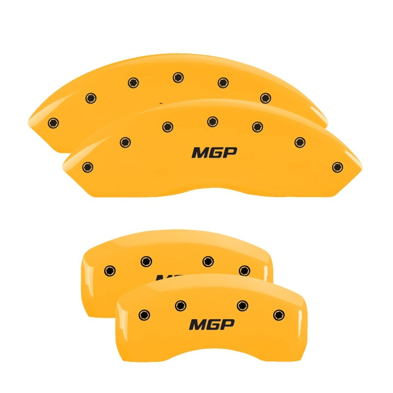 MGP 4 Caliper Covers Engraved Front & Rear Circle K/Kia Yellow finish black ch