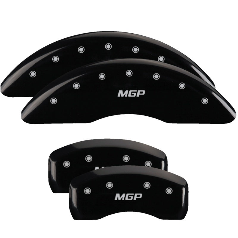 MGP 4 Caliper Covers Engraved Front & Rear MGP Black Finish Silver Char 2018 Kia Sportage