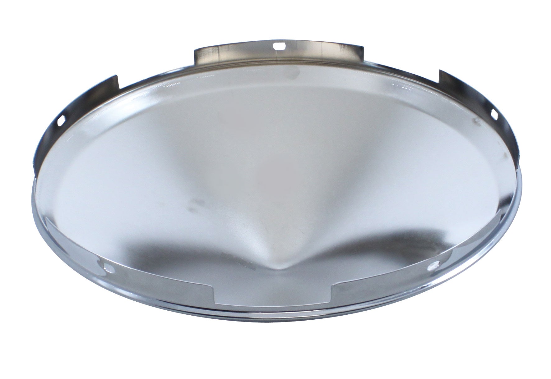 5 Even Notched Stainless Steel Pointed Front Hub Cap - 7/16