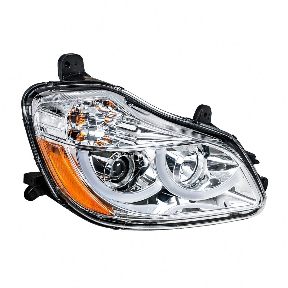 Chrome Projection Headlight w/ LED Position Light For 2013+ Kenworth T680