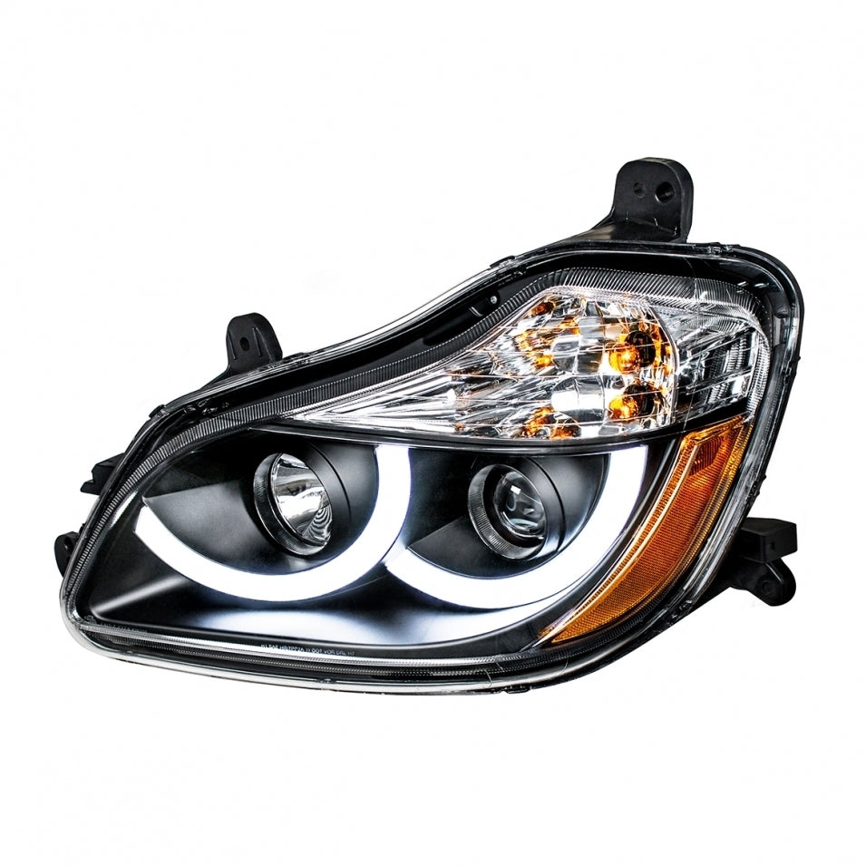 Chrome Projection Headlight w/ LED Position Light For 2013+ Kenworth T680