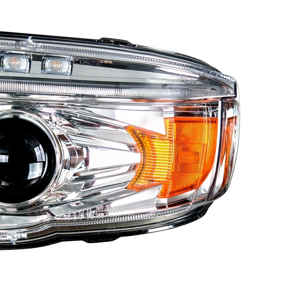 Chrome Projection Headlight w/ LED Position & LED Turn Signal For 2008+ Peterbilt 388/389