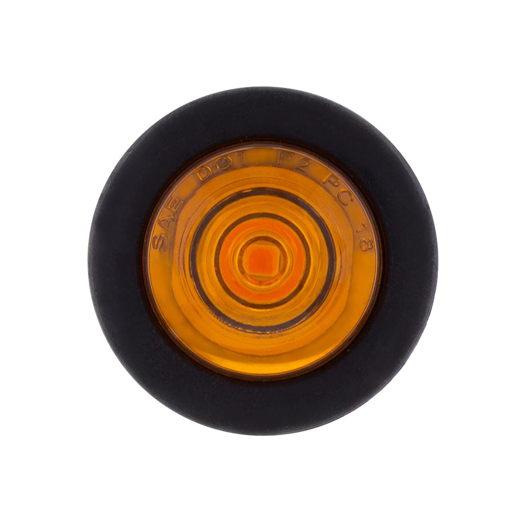 1 LED Mini Clearance Light Amber LED With Amber Lens w/ Rubber Grommet