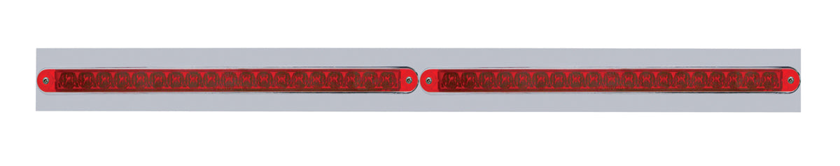 Chrome Top Mud Flap Plate w/ Two 19 LED 12