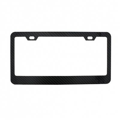 Carbon Fiber Style Wide Bottom License Plate Frame