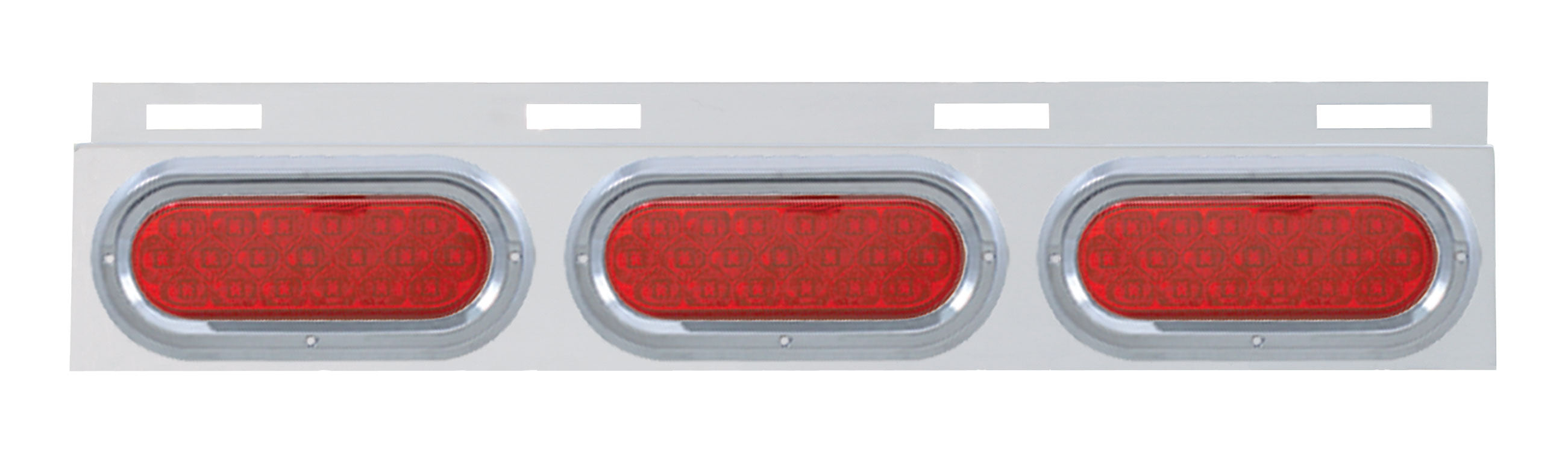 Stainless Top Mud Flap Plate w/ Three 19 LED 6