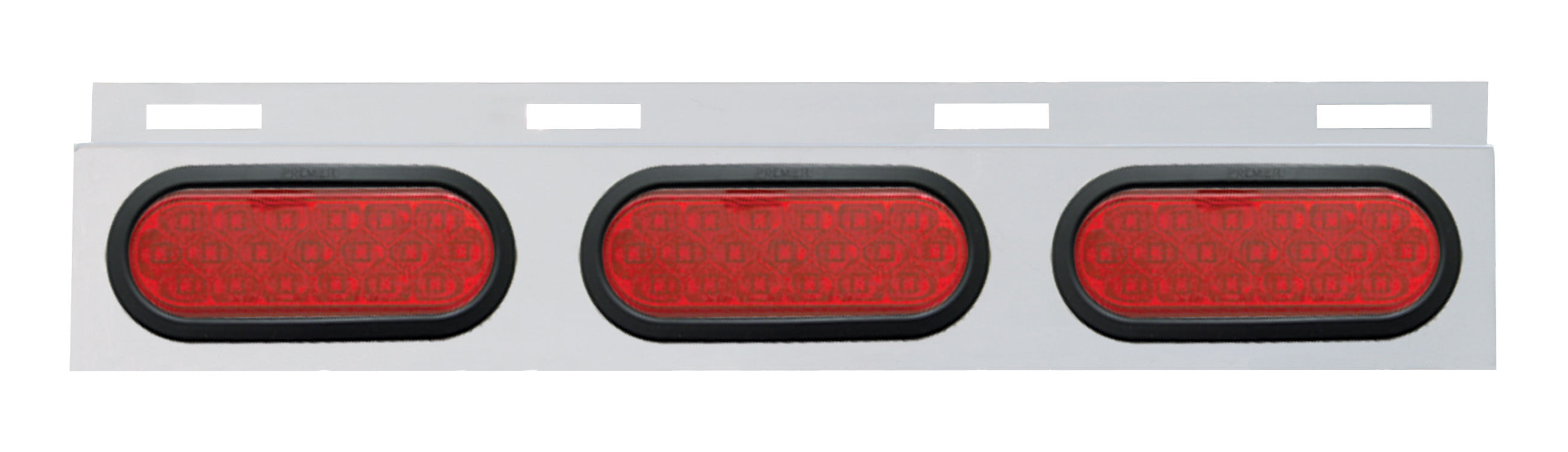 Stainless Top Mud Flap Plate w/ Three 19 LED 6