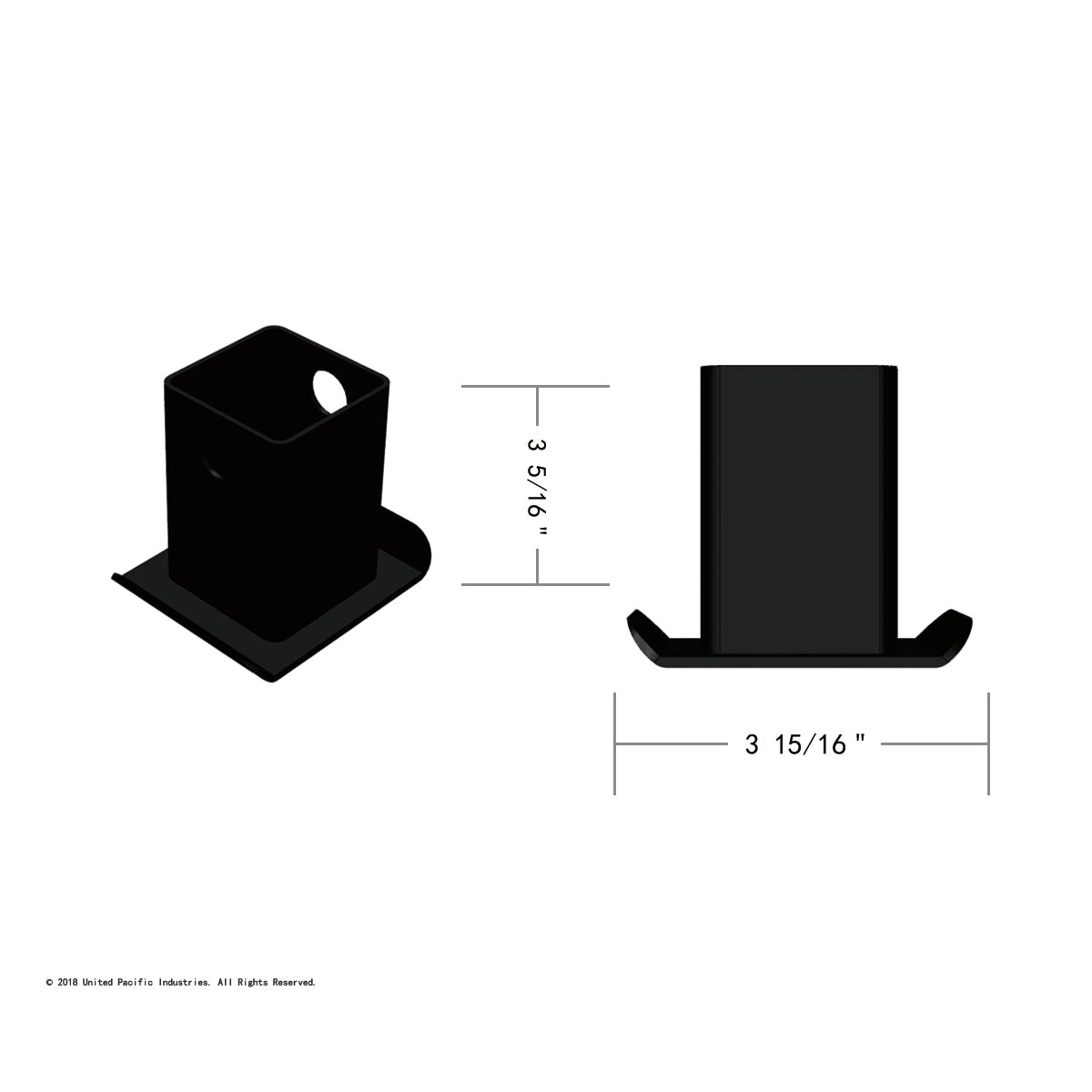 Black Plastic Hitch Cover For 2