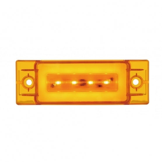 16 AMBER LED RECTANGULAR CLEARANCE/ MARKER LIGHT - GLO LIGHT - AMBER LENS