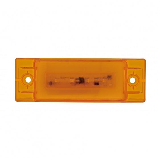 16 AMBER LED RECTANGULAR CLEARANCE/ MARKER LIGHT - GLO LIGHT - AMBER LENS