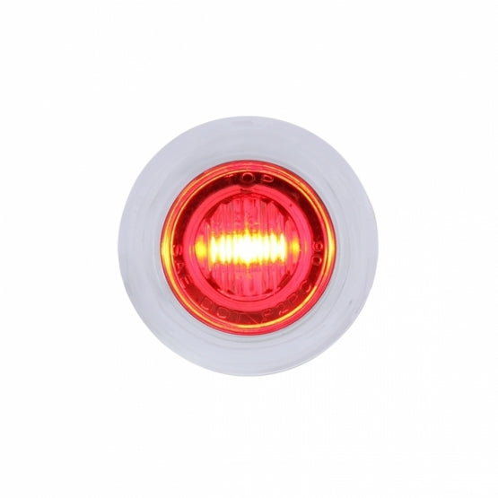 3 AMBER LED DUAL FUNCTION MINI AUXILIARY/UTILITY LIGHT W/ S.S. BEZEL - AMBER LENS