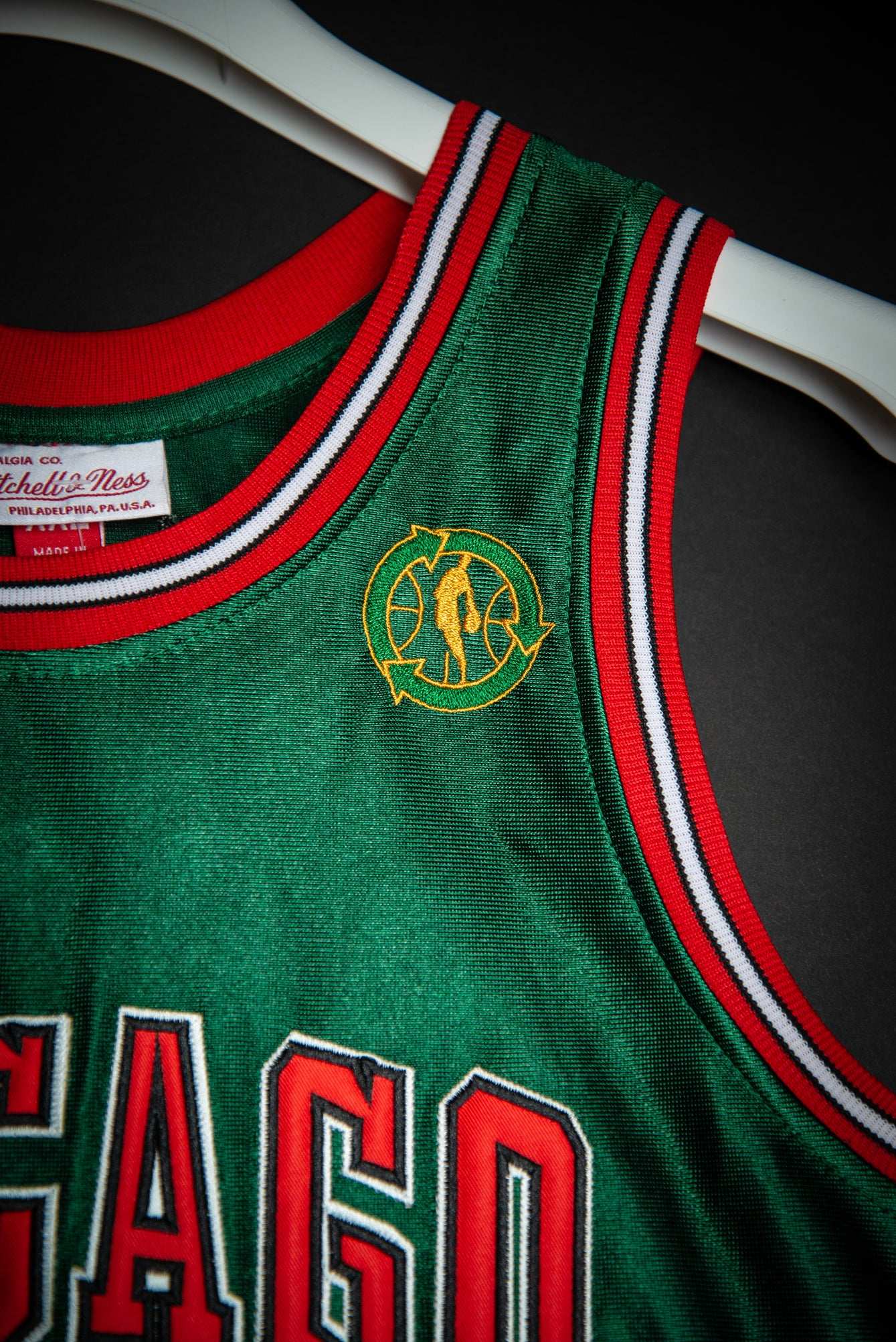 Michael Jordan Chicago Bulls Green Throwback Hardwood Classics 97-98 Swingman Jersey