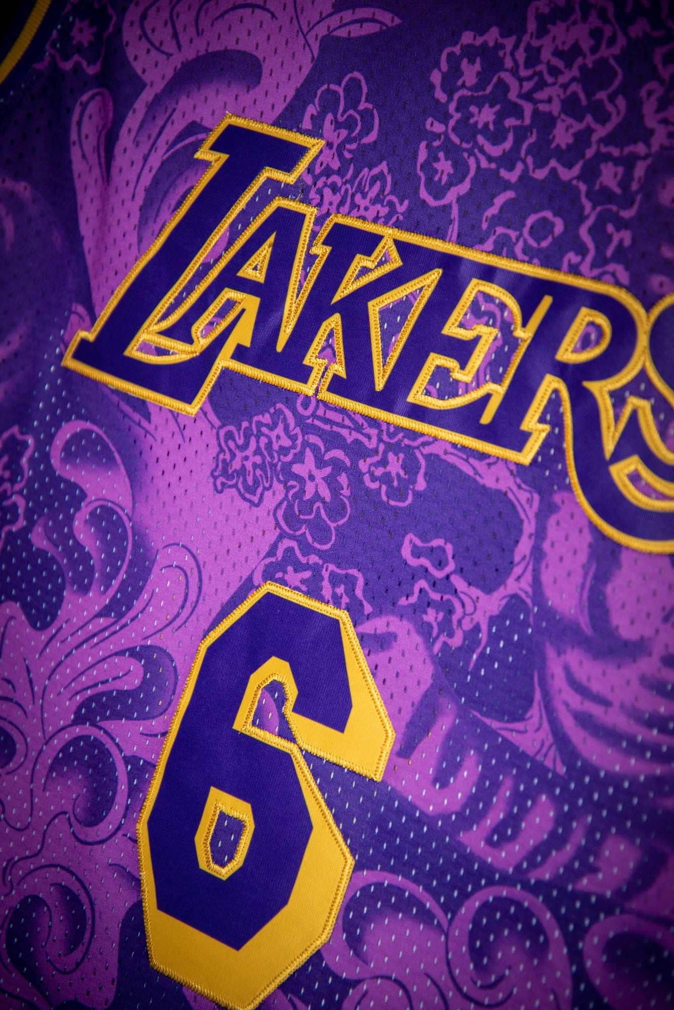 Lebron James Lakers Lunar New Year Hardwood Classics Basketball Jersey