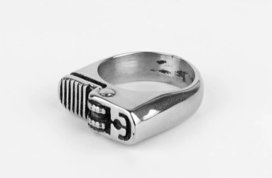 Rock n Roll Lighter Stainless Steel Unisex Ring