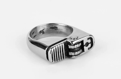 Rock n Roll Lighter Stainless Steel Unisex Ring