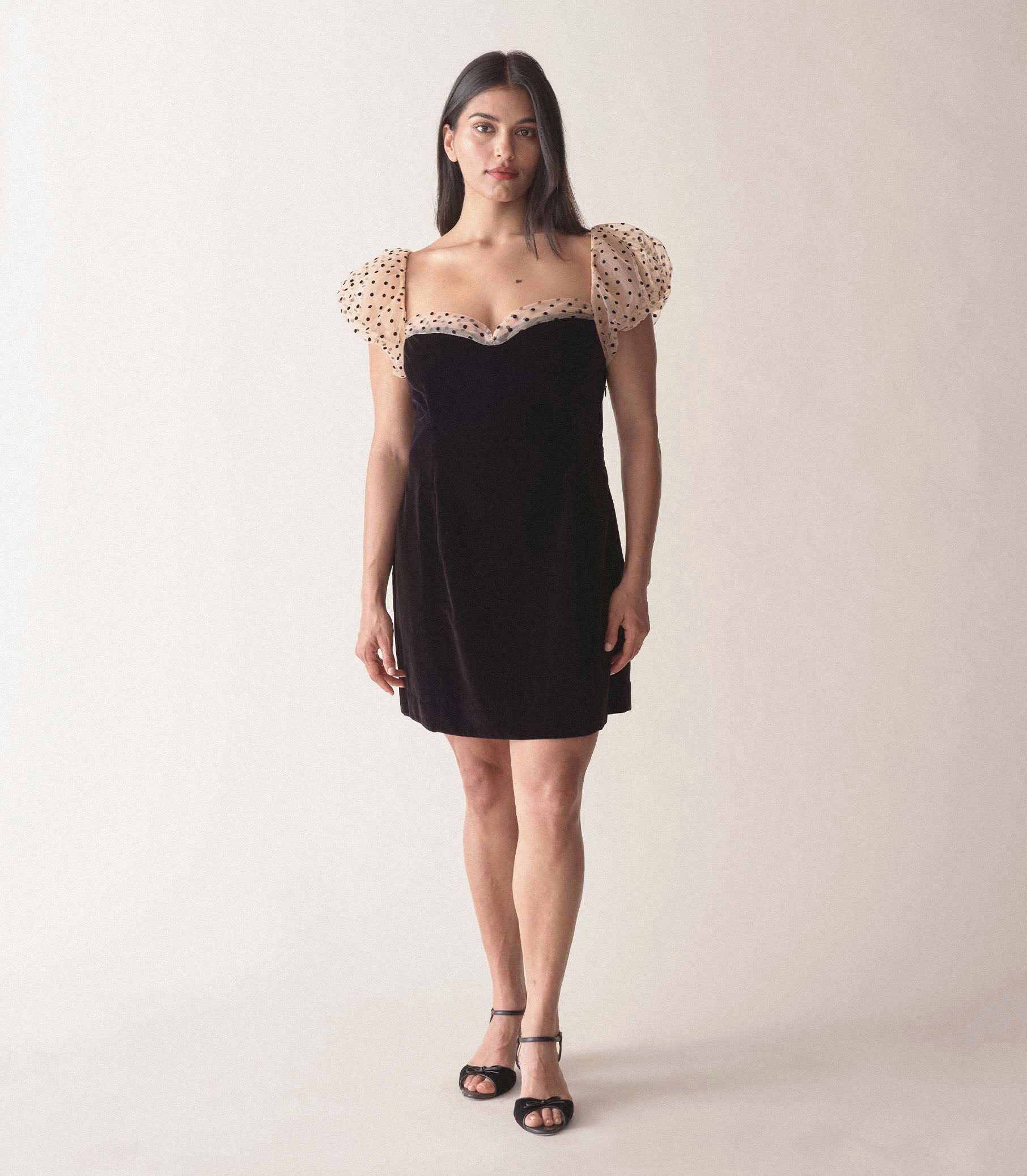 DENITA DRESS -- BLACK